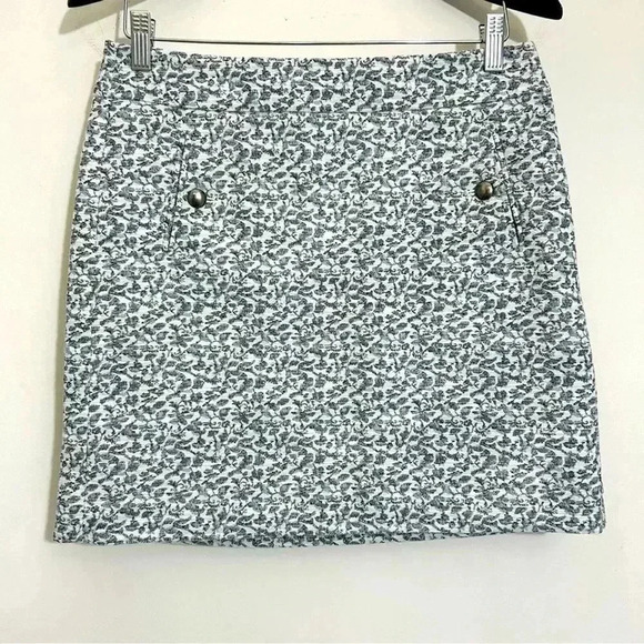 Loft Floral Mini Skirt A-Line Pockets Casual Everyday Cute Skater Size 6P - Picture 1 of 9